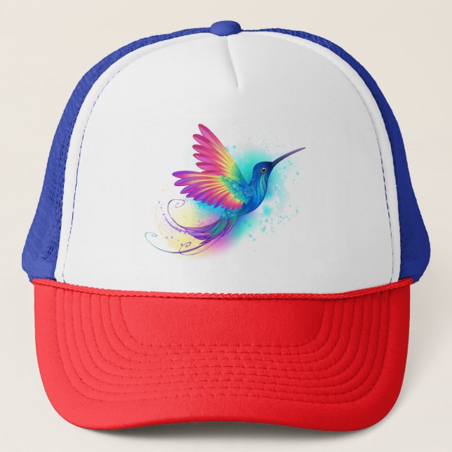 Gorra De Camionero Colibrí arcoiris exótica (Anverso)