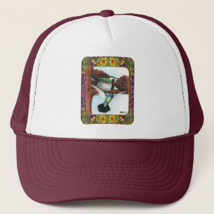 Gorra De Camionero Colibríes y Flores #3