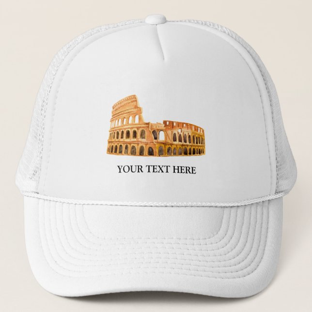 Gorra De Camionero Coliseo Roma, Italia Diseño Personalizado (Anverso)