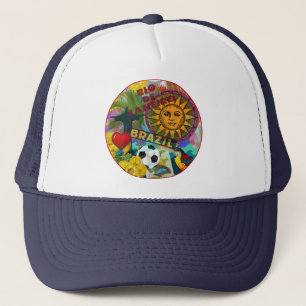 Gorra De Camionero Collage colorido de Río Brasil