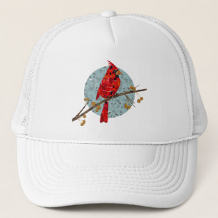 Gorra De Camionero Collage de aves cardinales navidades
