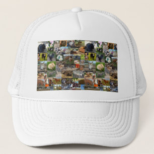 Gorra De Camionero Collage de fotos de vida de la granja,
