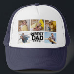 Gorra De Camionero Collage de fotos Keepsake del Día del Mejor Papá N<br><div class="desc">¡Qué regalo tan único y atento! El gorra de collage de fotos del personalizado "Mejor Papá Nunca" es una manera personalizada y reconfortante de celebrar a un padre especial. Con un diseño de personalizable, puedes agregar tus fotos favoritas de los momentos más memorables de papá, haciéndolo un regalo único que...</div>