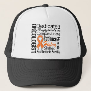 Gorra De Camionero Collage del oncólogo de la leucemia