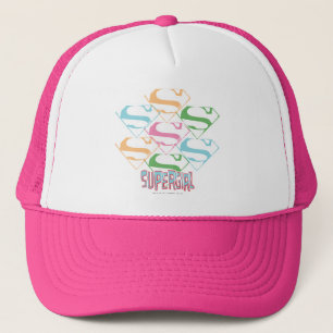 Gorra De Camionero Collage en colores pastel del logotipo de