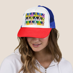 Gorra De Camionero Collie Retro Border Collie Pop Art