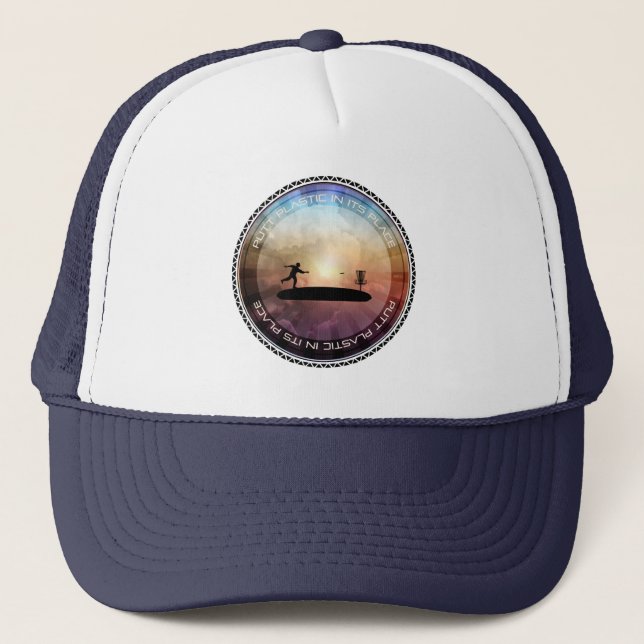 Gorra De Camionero Colocación de discos de golf (Anverso)