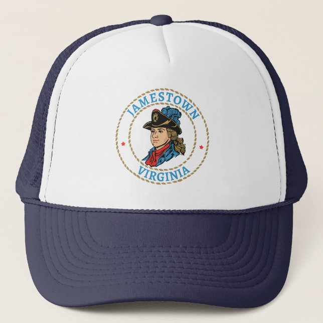 Gorra De Camionero Colonial de Virginia Jamestown (Anverso)