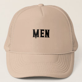 Gorra De Camionero Color Caqui Pareciendo Apuesto Llevando Texto DE H