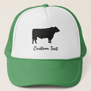 Gorra De Camionero Color de agua de la silueta de toro de ángulos rus