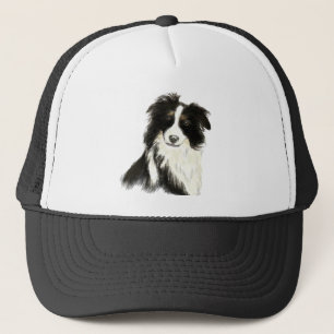 Gorra De Camionero Color de la orilla de agua Collie Dog Mascota Arte