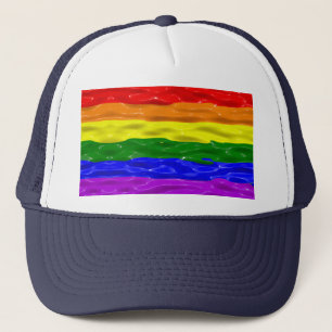 Gorra De Camionero Color del orgullo del arcoiris de SlipperyJoe líqu