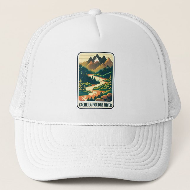 Gorra De Camionero Colorado del río Poudre (Anverso)