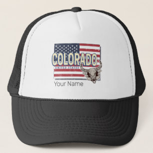 Gorra De Camionero Colorado Estados Unidos Retro State Map Vintage US