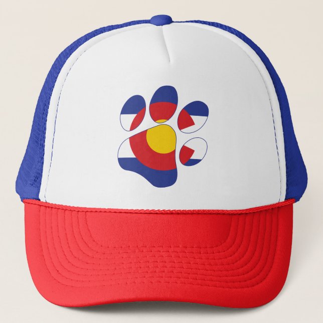 Gorra De Camionero Colorado Paws (Anverso)