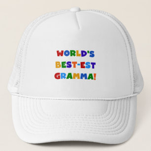 Gorra De Camionero Colores brillantes del Mejor-est Gramma del mundo