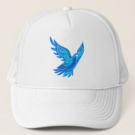 Gorra De Camionero Colores de agua azules y blancos