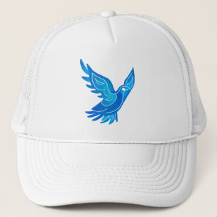 Gorra De Camionero Colores de agua azules y blancos