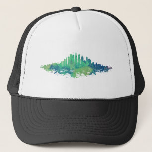 Gorra De Camionero Colores de agua de la línea aérea de la ciudad de