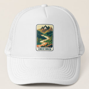 Gorra De Camionero Colores de Virginia Occidental del río Cheat