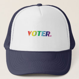 Gorra De Camionero Colores del arcoiris del orgullo "votante"
