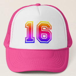 Gorra De Camionero Colorful 16th Birthday Party