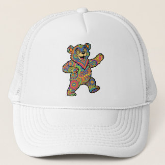 Gorra De Camionero Colorful Psychedelic Teddy Bear Art