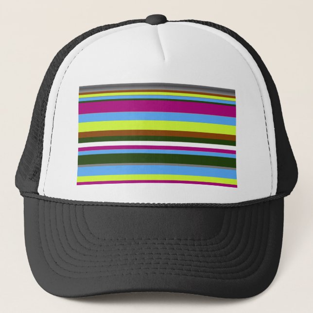 Gorra De Camionero Colorida banda de diseño personalizada (Anverso)