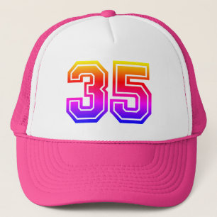 Gorra De Camionero Colorida fiesta de cumpleaños número 35