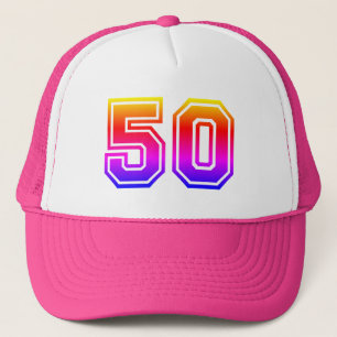 Gorra De Camionero Colorida fiesta de cumpleaños número 50