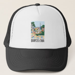 Gorra De Camionero Colorida vista de Barcelona España