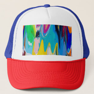 Gorra De Camionero Colorido, abstracto, desenfoque del movimiento de 