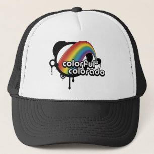 Gorra De Camionero colorido colorado.