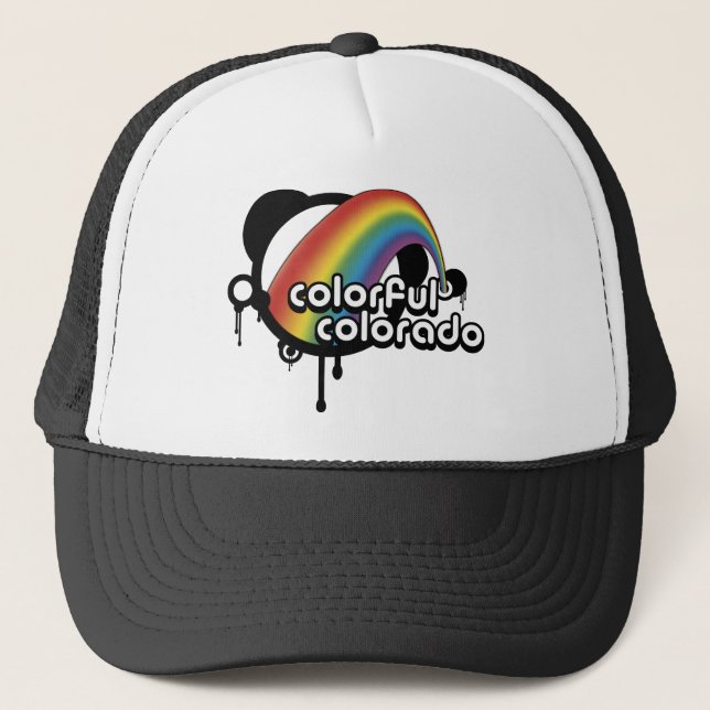 Gorra De Camionero colorido colorado. (Anverso)