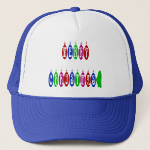 Gorra De Camionero Colorido Feliz Navidad Ornamento Fuente