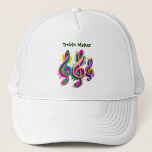Gorra De Camionero Colorido Treble Clef Music Design
