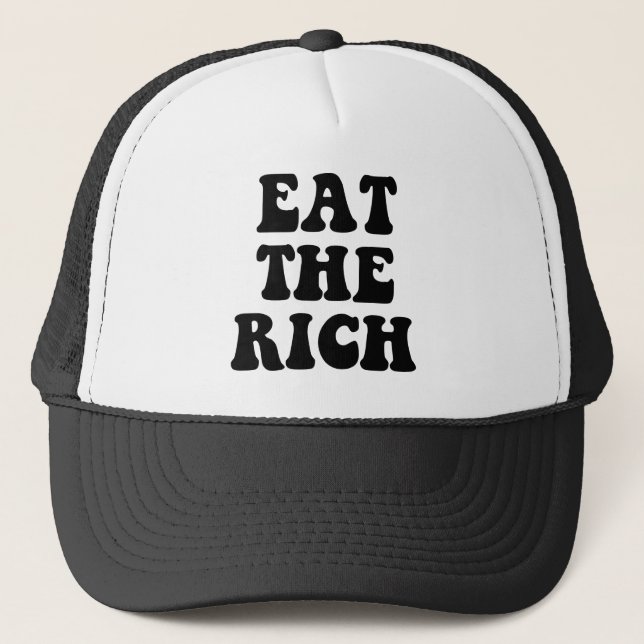 Gorra De Camionero Coma a los ricos ocupan Wall Street (Anverso)