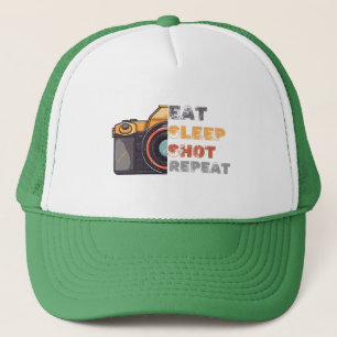Gorra De Camionero Coma la cosecha de disparo repetida vintage