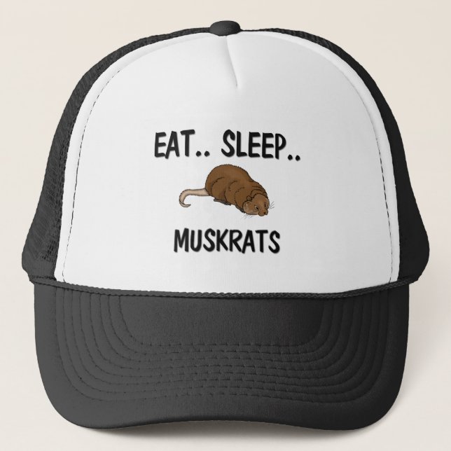 Gorra De Camionero Coma los MUSKRATS del sueño (Anverso)