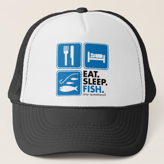 Gorra De Camionero Coma los pescados del sueño (Anverso)