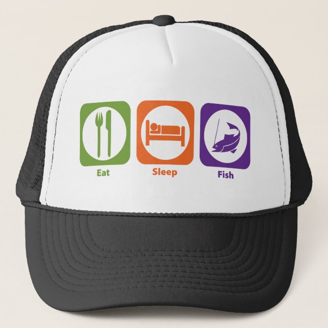 Gorra De Camionero Coma los pescados del sueño (Anverso)