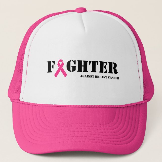 Gorra De Camionero Combatiente contra cáncer de pecho (Anverso)