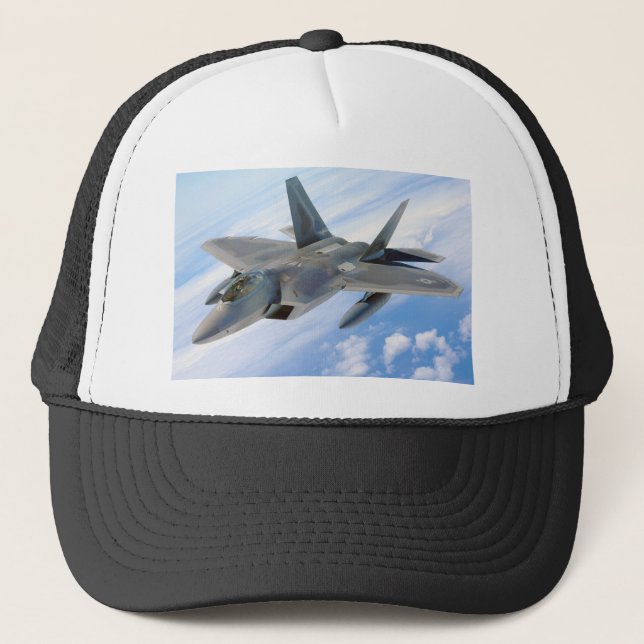 Gorra De Camionero combatiente de avión de raptor militar (Anverso)