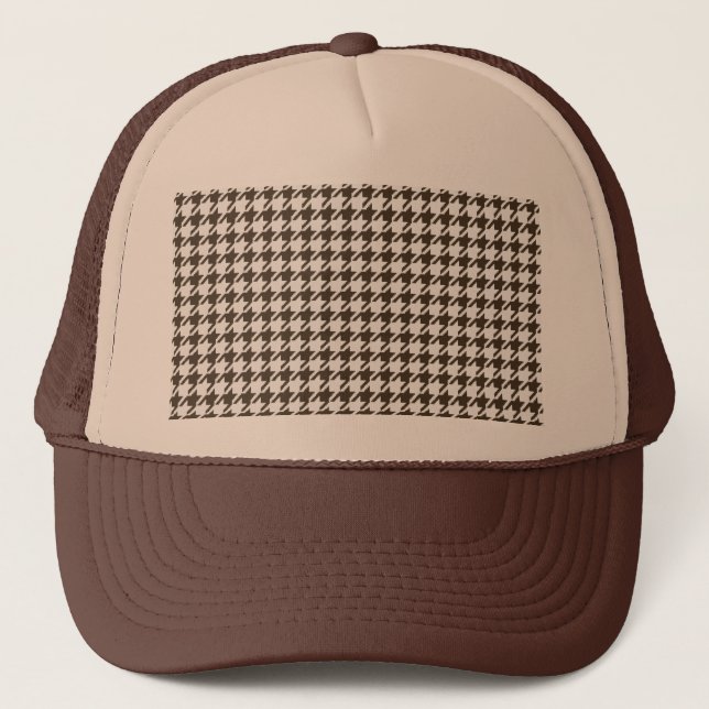 Gorra De Camionero Combinación marrón de houndstooth de Shirley Taylo (Anverso)