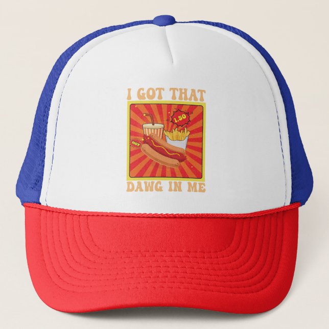 Gorra De Camionero Combo De Cómic Cómico De Perros Calientes Que Teng (Anverso)