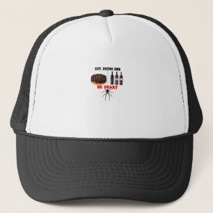 Gorra De Camionero Come, Bebe Y Sé Espantoso Clásico Retro