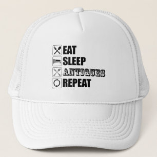 Gorra De Camionero Come. Duerme. Antigüedades. Repite