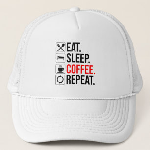 Gorra De Camionero Come. Duerme. Café. Repite