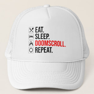 Gorra De Camionero Come. Duerme. Pergamino. Repite