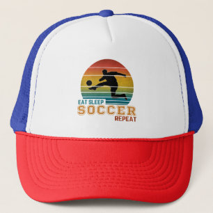 Gorra De Camionero Come Fútbol Duerme Repite